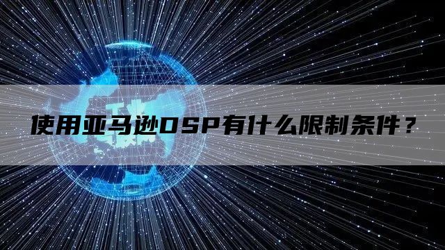 使用亚马逊DSP有什么限制条件？