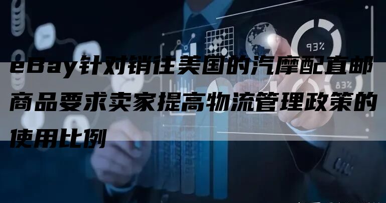 eBay针对销往美国的汽摩配直邮商品要求卖家提高物流管理政策的使用比例